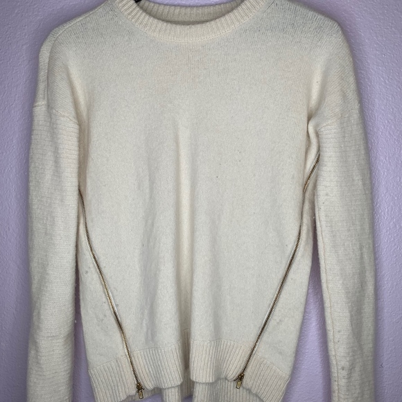 J Crew Gold Zip up Sweater - Picture 1 of 3